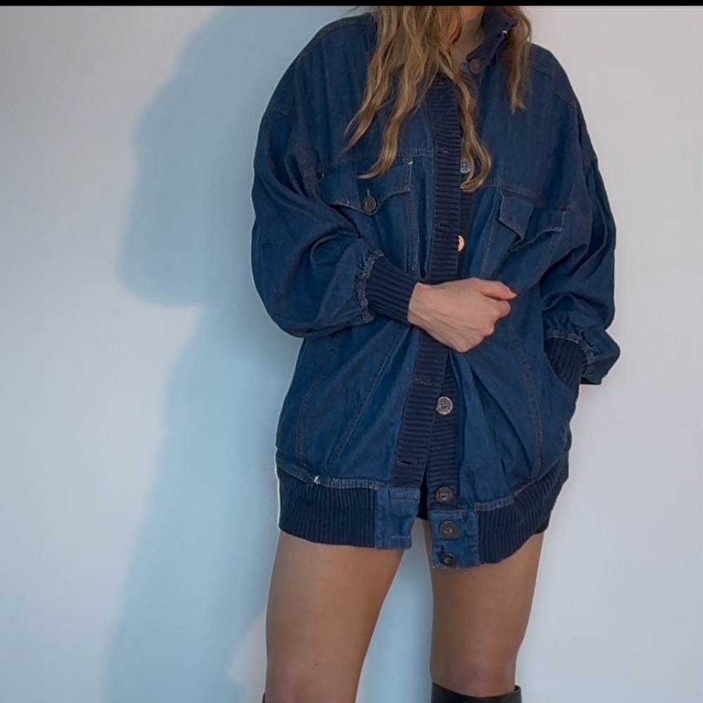 Collectible Vintage Gene Ewing BIS Denim Bomber Jacket | Oversized Unisex - Picture 2 of 11